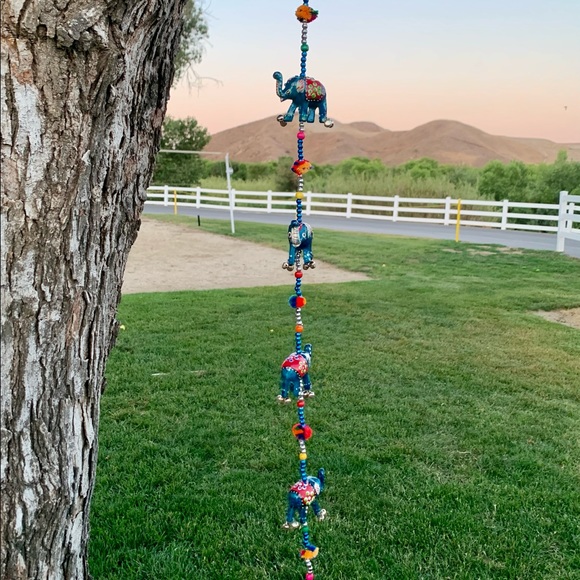 Blue Elephants Beaded Strand Door Wall Garland - Picture 8 of 10